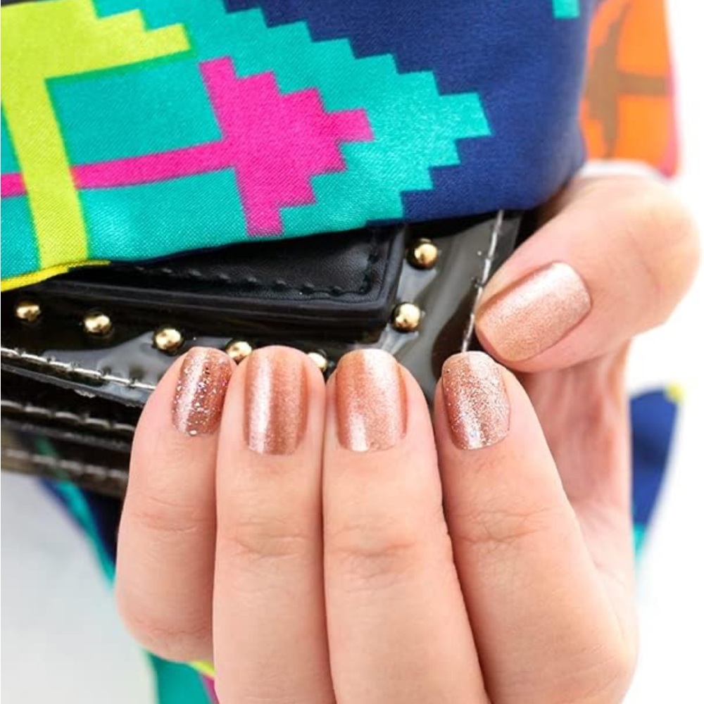 *Retired* Color Street: Penny Lane | Copper Metallic Gold Shimmer Party Peach - Picture 2 of 15
